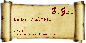 Bartus Zsófia névjegykártya