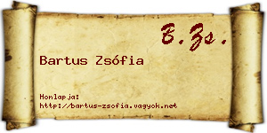 Bartus Zsófia névjegykártya