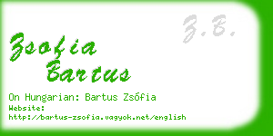 zsofia bartus business card